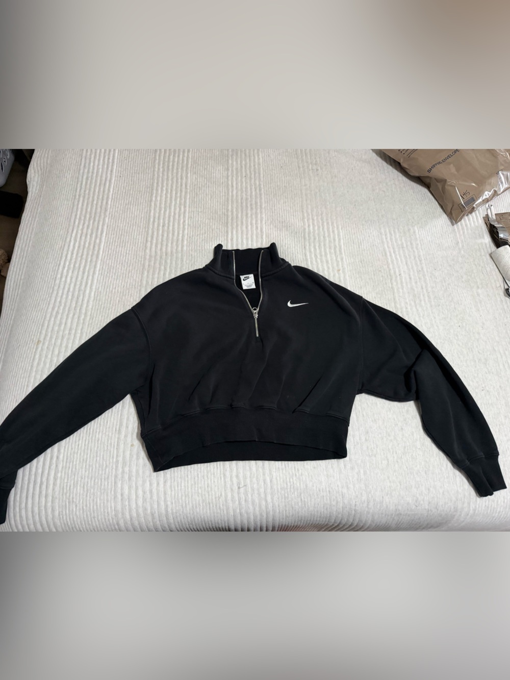 Nike Quarter Zip Cropped Sweater/jacket - Small